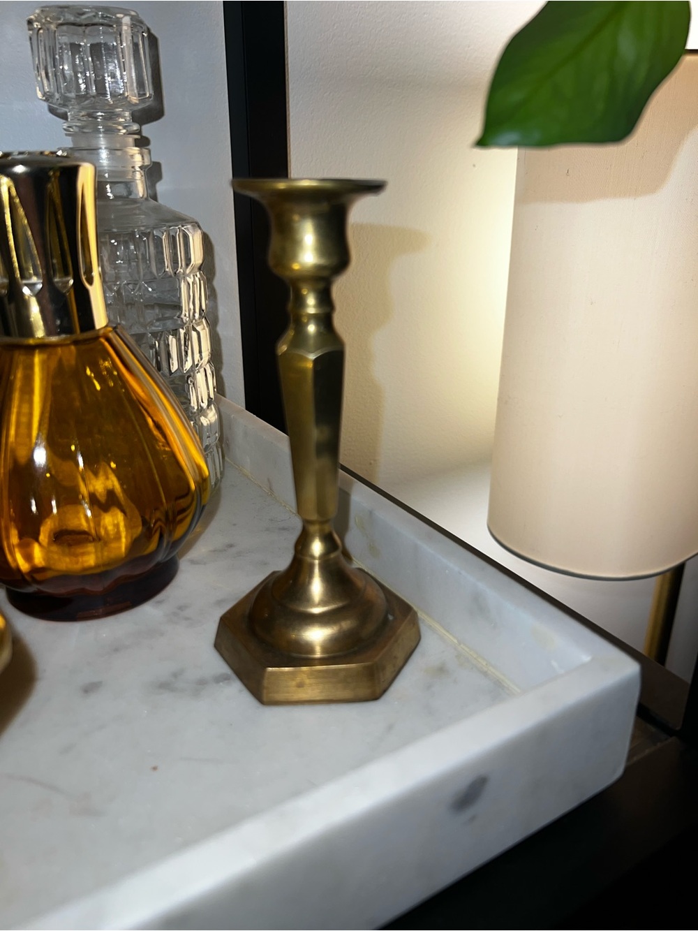 Brass Candlestick Holder - Classic Gold Finish
